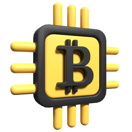 Processeur Bitcoin  3D Icon