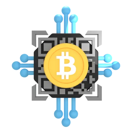 Processeur Bitcoin  3D Icon