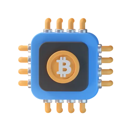 Processeur Bitcoin  3D Icon