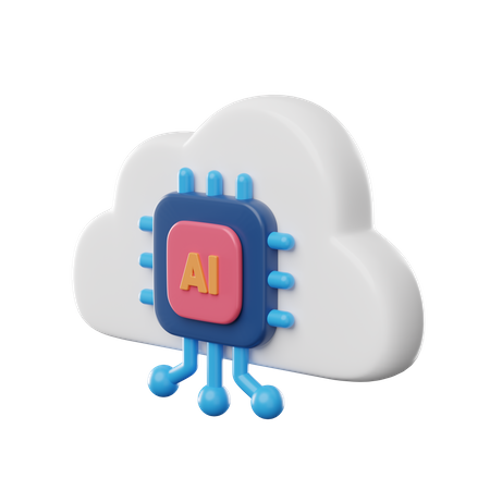 Processeur cloud  3D Icon