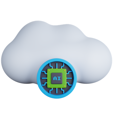 Processeur cloud  3D Icon