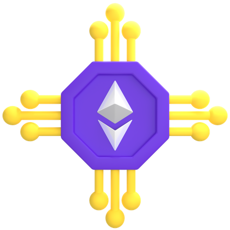 Processeur Ethereum  3D Icon