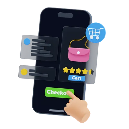 Processo de checkout  3D Icon