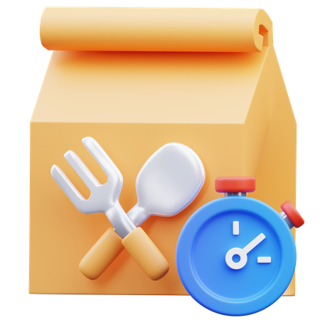 Processo de entrega de comida  3D Icon