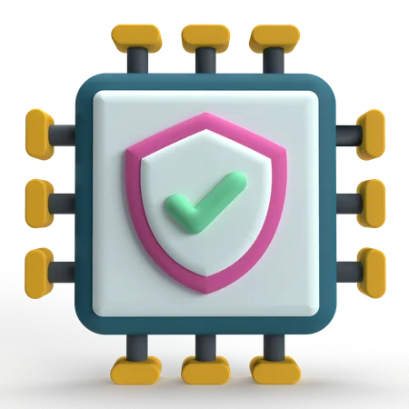 Processor Check  3D Icon
