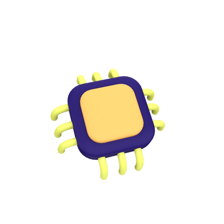 Processor Chip  3D Icon