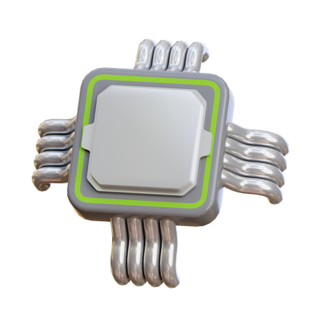 Processor Chip  3D Icon