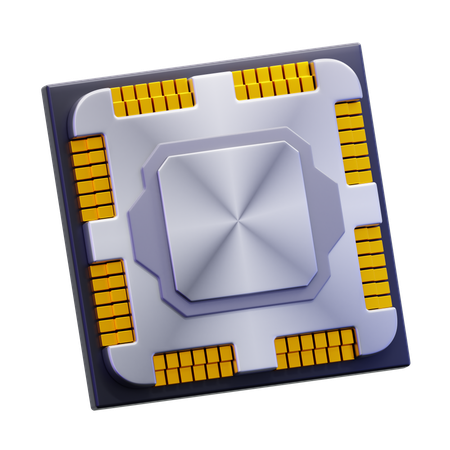 Processor Chip  3D Icon
