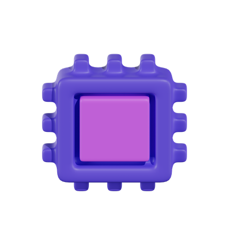 Processor Chip  3D Icon
