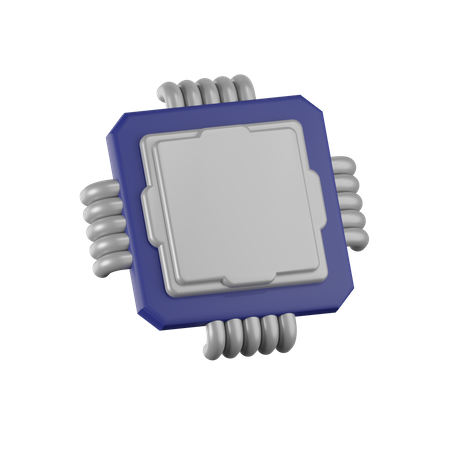 Processor Chip  3D Icon