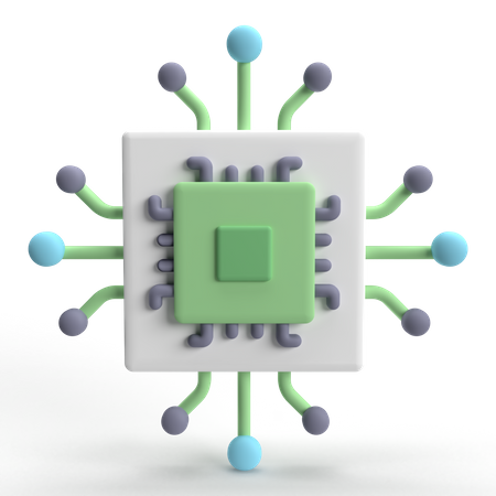 Processor Chip  3D Icon
