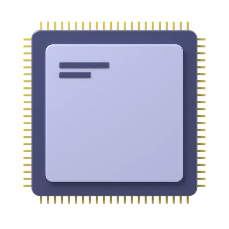 Processor Chip  3D Illustration