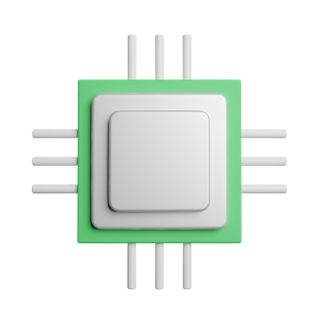 Processor Chip  3D Illustration