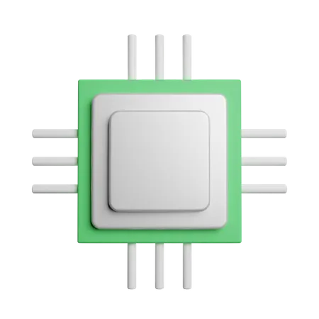 Processor Chip  3D Illustration