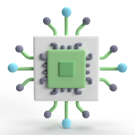 Processor Chip  3D Icon