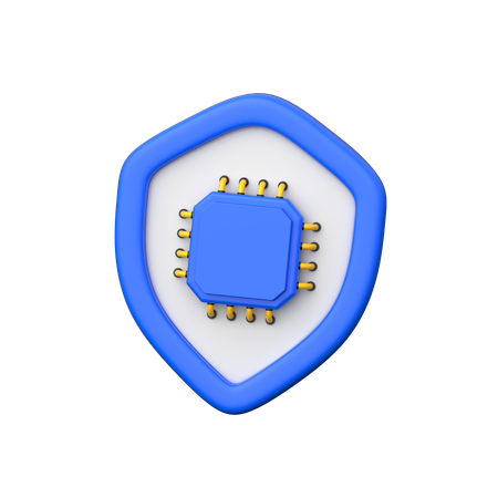Processor Shield  3D Icon
