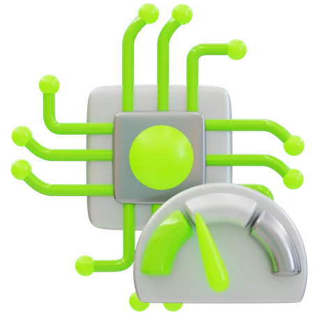 Processor Speed  3D Icon