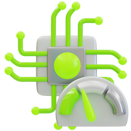 Processor Speed  3D Icon