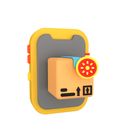 Processus de livraison par téléphone  3D Icon