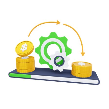 Processus de paiement  3D Icon