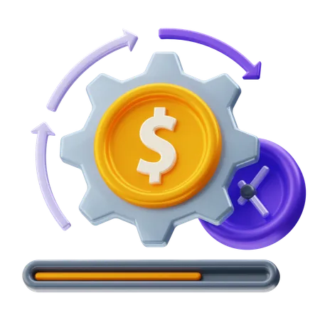 Processus de paiement  3D Icon