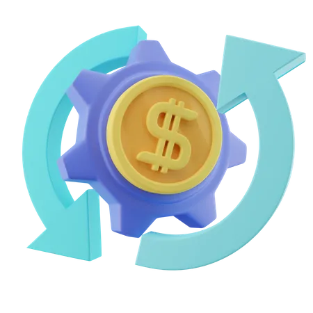 Processus de paiement  3D Icon