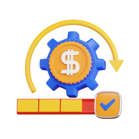 Processus de paiement  3D Icon