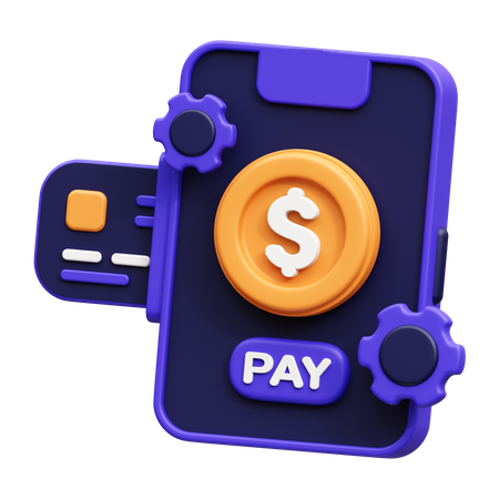 Processus de transaction de paiement  3D Icon