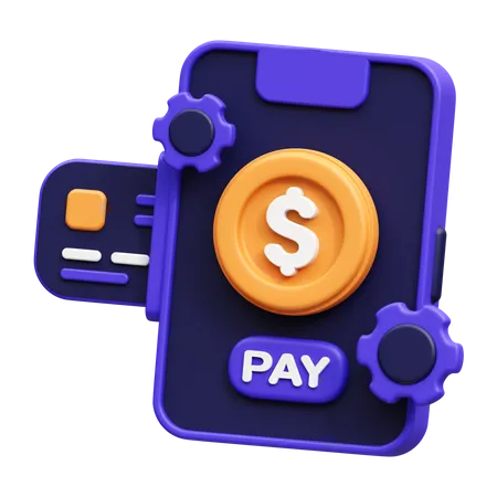 Processus de transaction de paiement  3D Icon