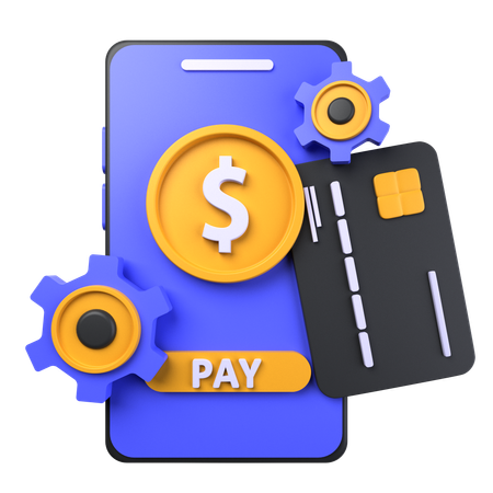 Processus de transaction de paiement  3D Icon