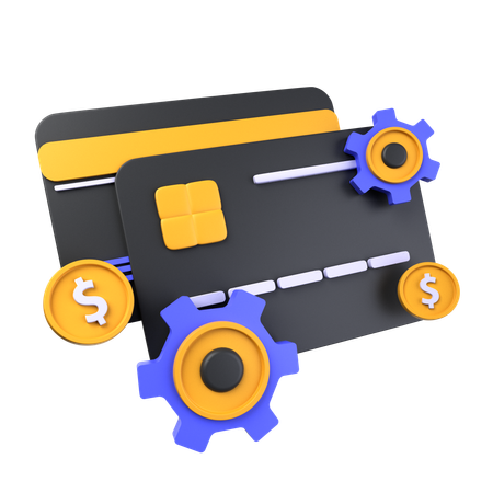 Processus de transaction par carte  3D Icon