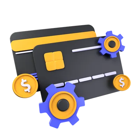 Processus de transaction par carte  3D Icon