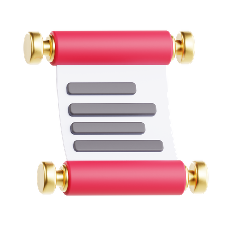 Proclamation text  3D Icon