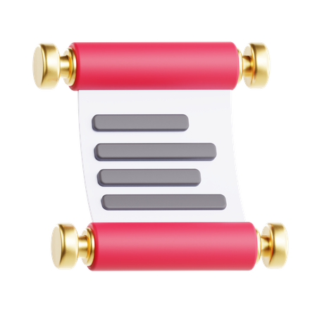 Proclamation text  3D Icon