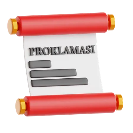 Proclamatory Text  3D Icon