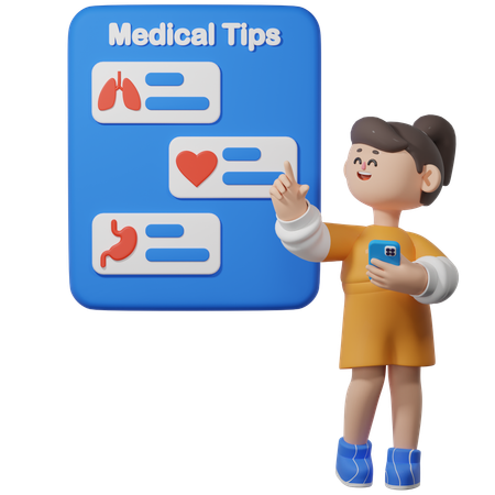 Procurando por dicas médicas  3D Illustration