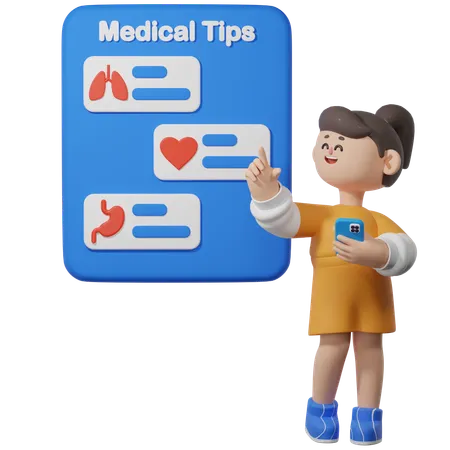 Procurando por dicas médicas  3D Illustration