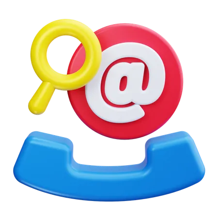 Pesquisando e-mails  3D Icon