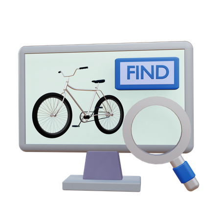 Procurando uma bicicleta  3D Icon