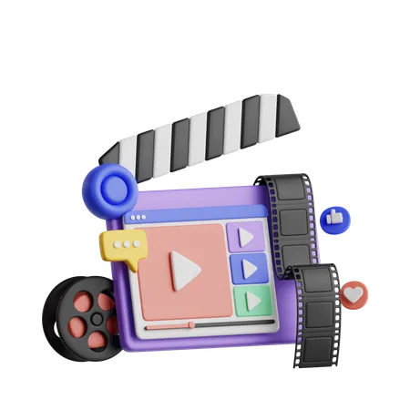 Produção de vídeo  3D Icon