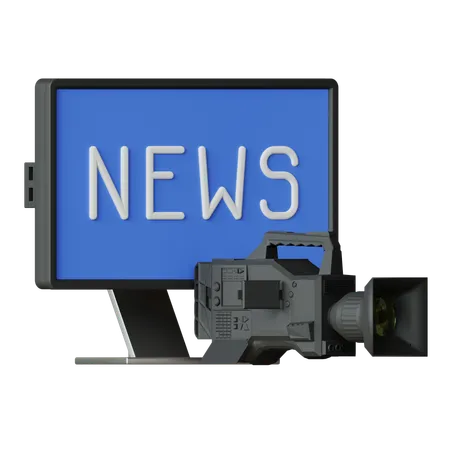 Producción de noticias  3D Icon