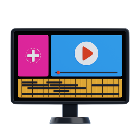 Producción de vídeo  3D Icon