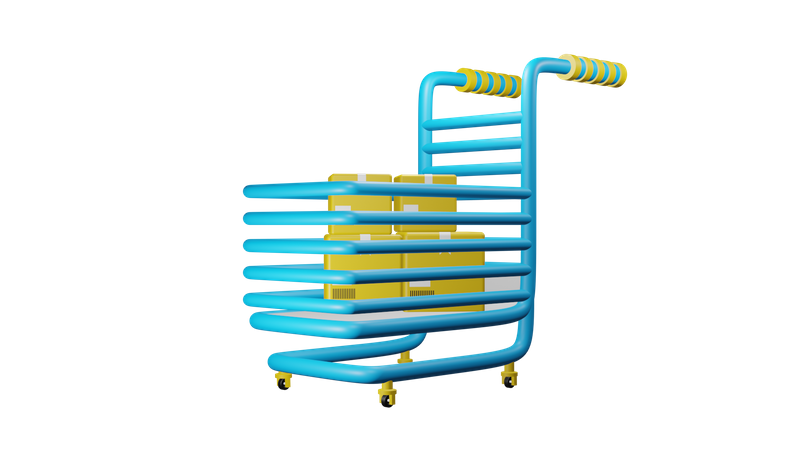 Product Cart 3D Illustration