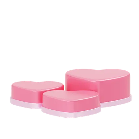 Product Display Showcase Podium Love  3D Icon