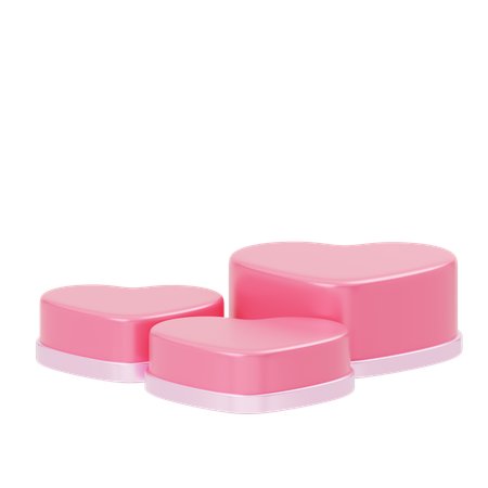 Product Display Showcase Podium Love  3D Icon