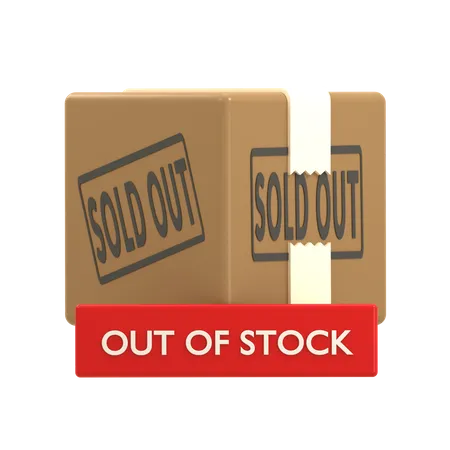 Product Sold Out 3D Icon