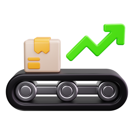 Production Chart  3D Icon