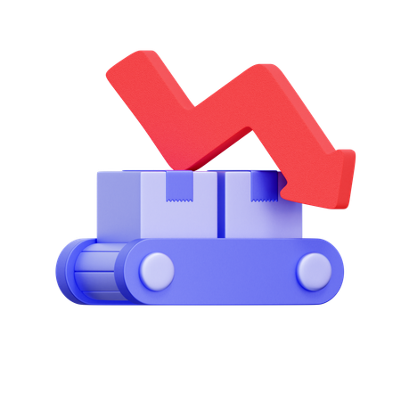 Production Slowdown  3D Icon