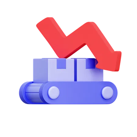 Production Slowdown  3D Icon