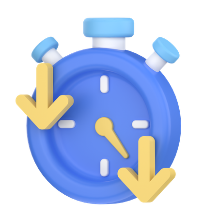 Productivity down  3D Icon